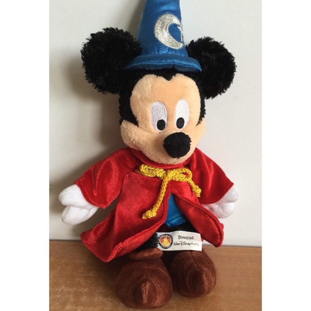 Disney World Mickey Plush Fantasia Sorcerer Parks‎ Stuffed Animal 14" Wizard